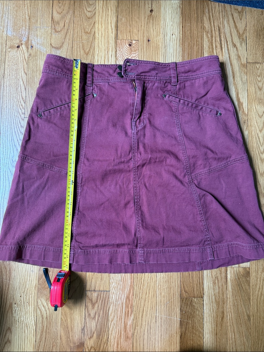 Royal Robbins Maroon A-Line Utility Skirt
